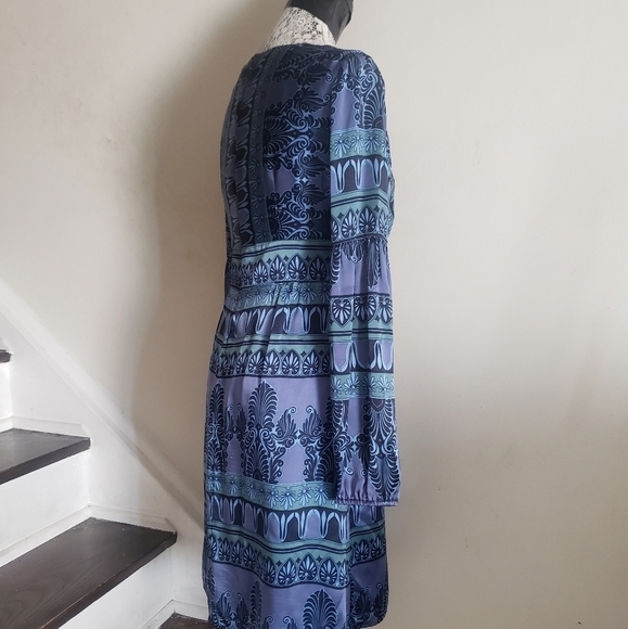 Nanette Lepore Bohemian Lace Up Silk Dress. - Picture 10 of 12